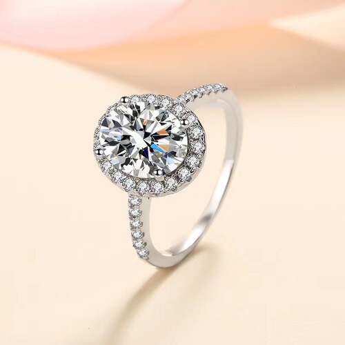 s925 sterling silver high carbon diamond proposal pigeon egg ring simulated moissanite diamond ring 4 carat oversized diamond ring for women