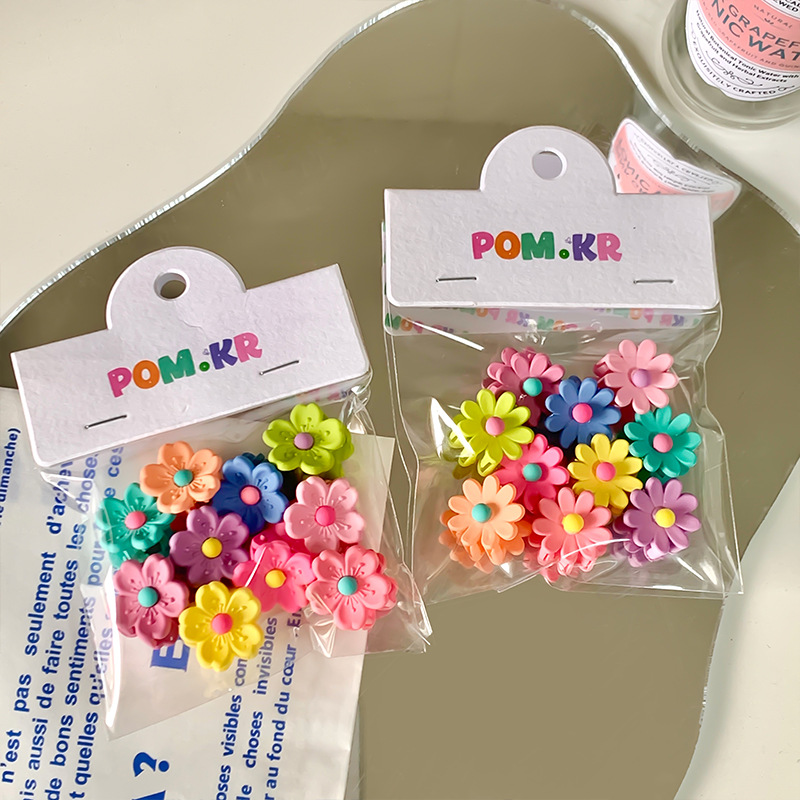 Daily Occasion Acrylic Material Cute Sweet Korean Style Kid'S Candy Flower Daisy Acrylic Flowers Hair Clip