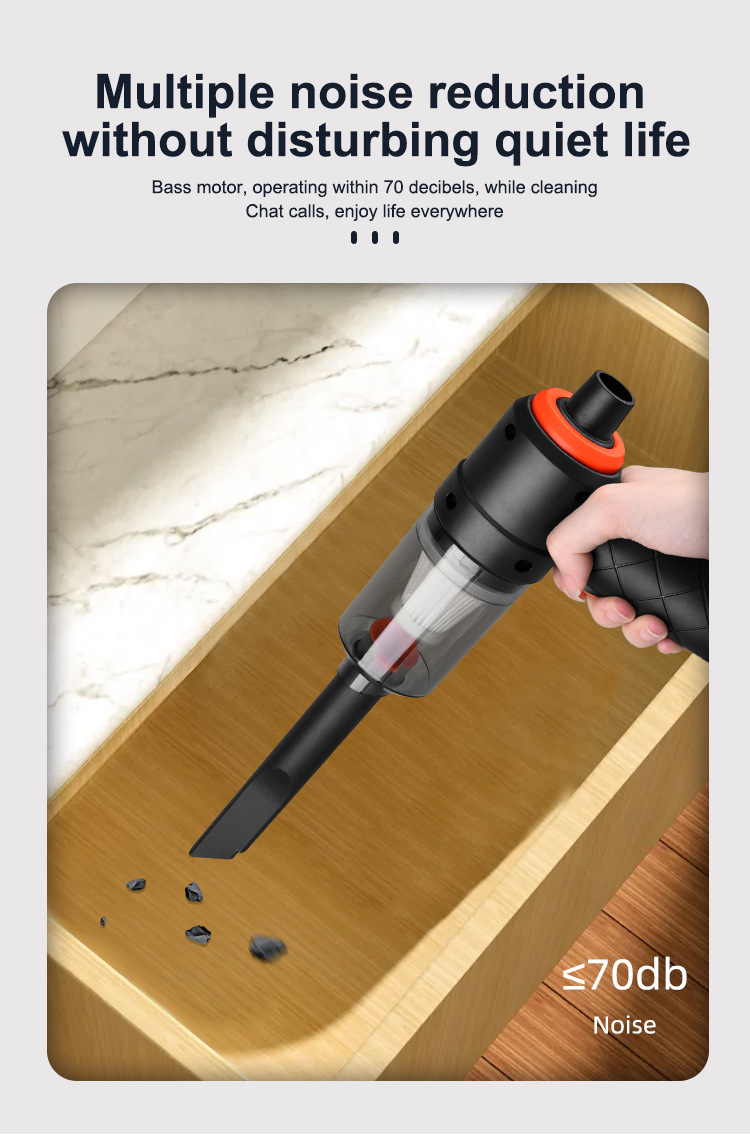 Cross-border car vacuum cleaner suction and blowing integrated dual-use wireless super suction handheld high-power rechargeable dust blower