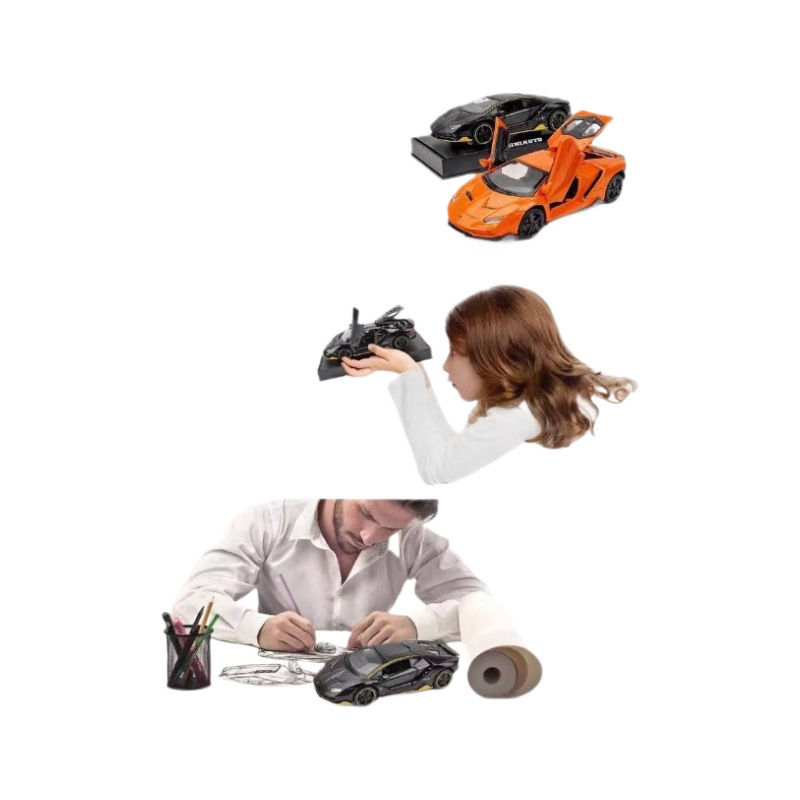 람보 스포츠카 모델 시뮬레이션 합금 자동차 모델 어린이 장난감 자동차 소년 경주 자동차 모델 장식품 컬렉션