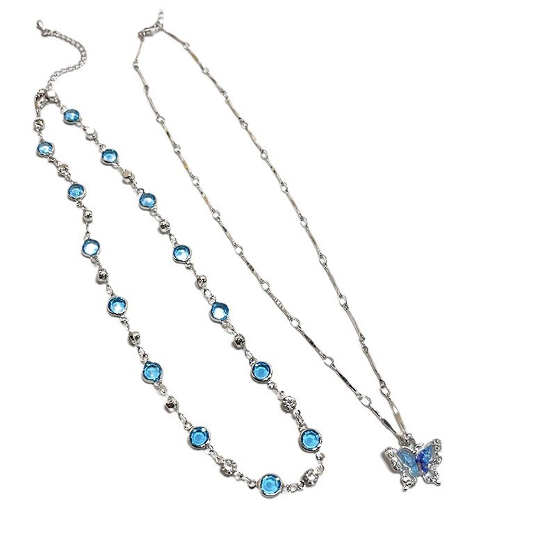 Fresh cool necklace, accessory, choker, chain for key bag 