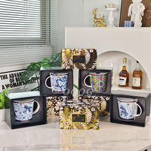 英国丹家马赛兰龙虎凤系列骨瓷马克杯杯碟西餐盘家用中国风餐具