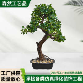 仿真绿植小叶榕客厅逼真盆栽小型摆件墙造景高端轻室内植物盆栽