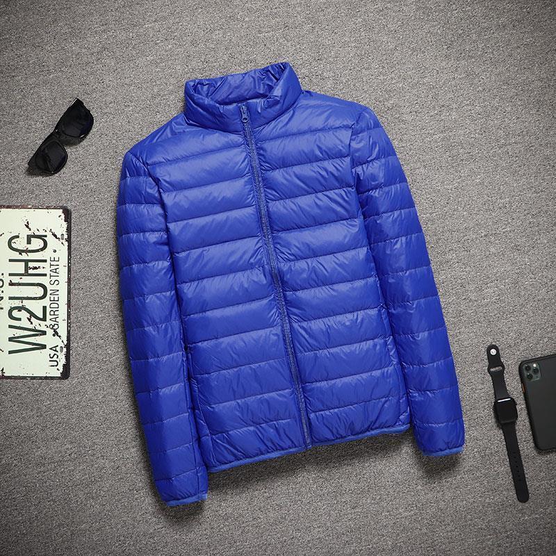 Anti-temporada clara ropa de algodón ligera plumón hombre tamaño ultra delgada ropa de algodón ligera abrigo corto a prueba de frío