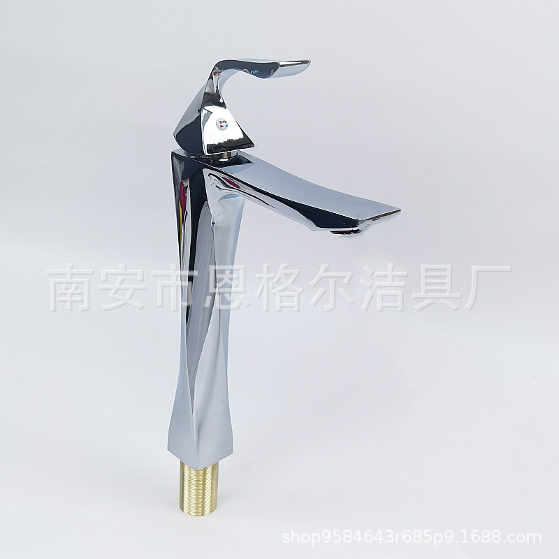 Foreign trade high-end twisted dough mixed water basin faucet with high zinc alloy cold and hot bathroom under-counter washbasin faucet undefined