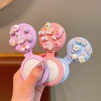 Детский мультфильм креативный массаж расческа на воздушной подушке маленькая девочка портативный складной один пони Полли зеркало расческа воздушный мешок
