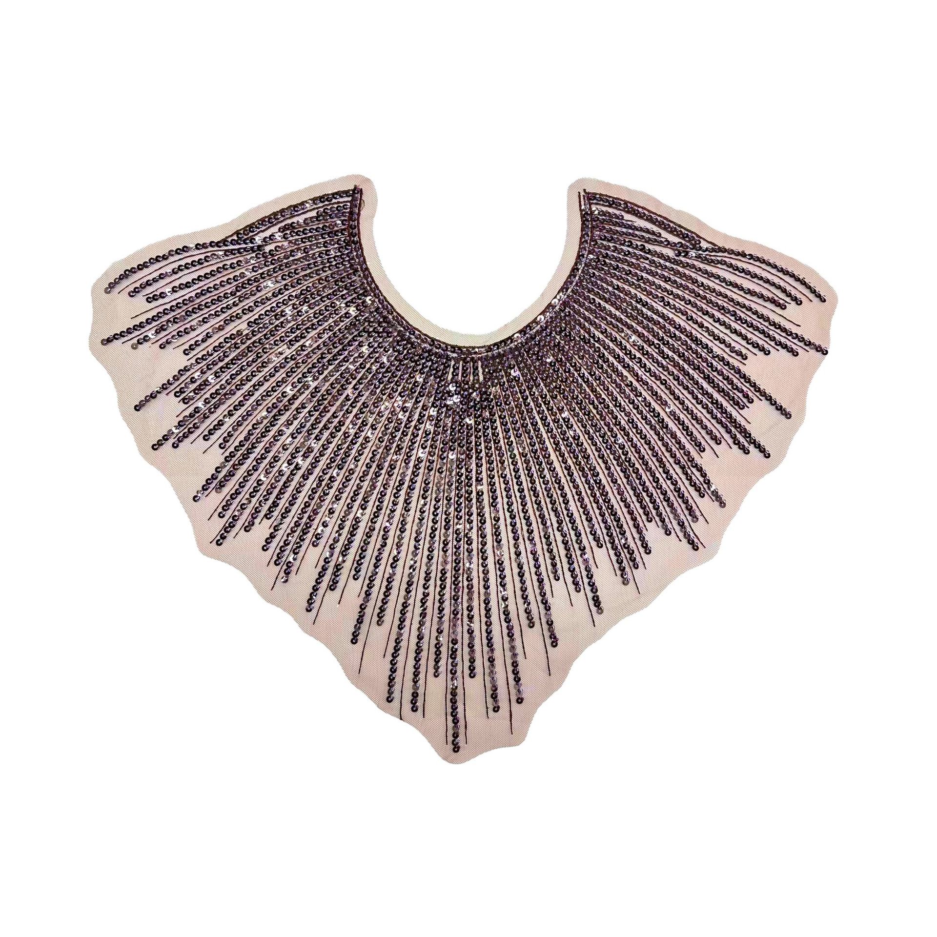 Cuello de perlas transfronterizas vestido de boda vestido de baile exagerado vestido de alta calidad de otoño piezas delanteras accesorios de cuello de poliéster en stock