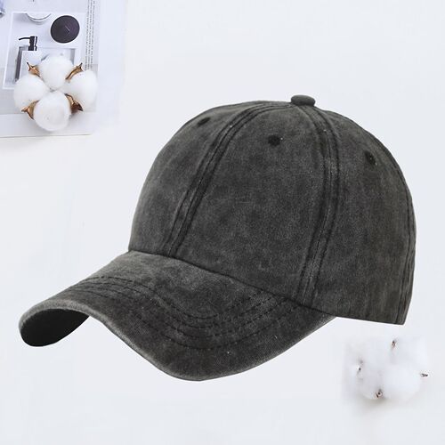 Men's Custom Logo Retro Washed Baseball Cap with Sunglasses and Sun Protection, Duckbill Hat with Print and Embroidery