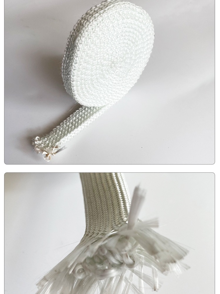 壁炉门玻璃视窗密封条耐高温隔热玻璃纤维带烘烤箱镶嵌封边条