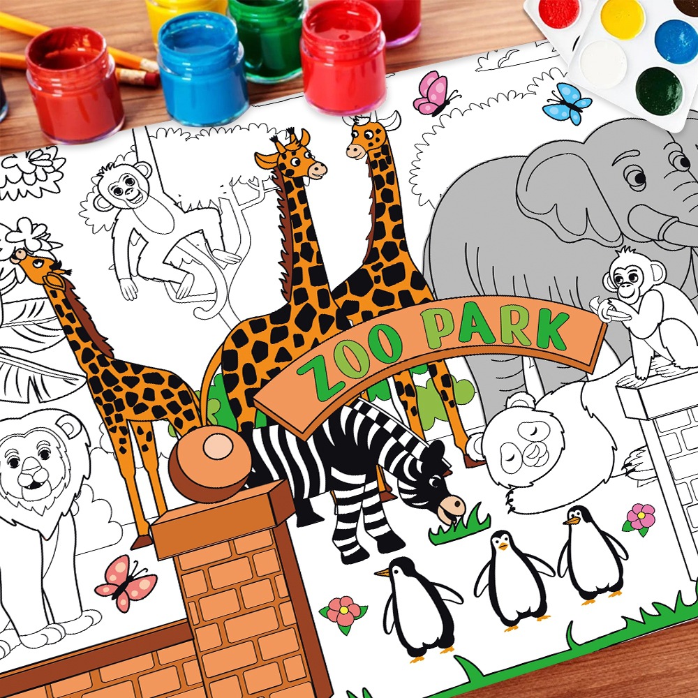 La tela de pintura para bebés de jardín de infantes no está sucia, la pared se puede pegar a la pared para colorear, pintura, papel de dibujo, pintura larga, rollo de graffiti para niños