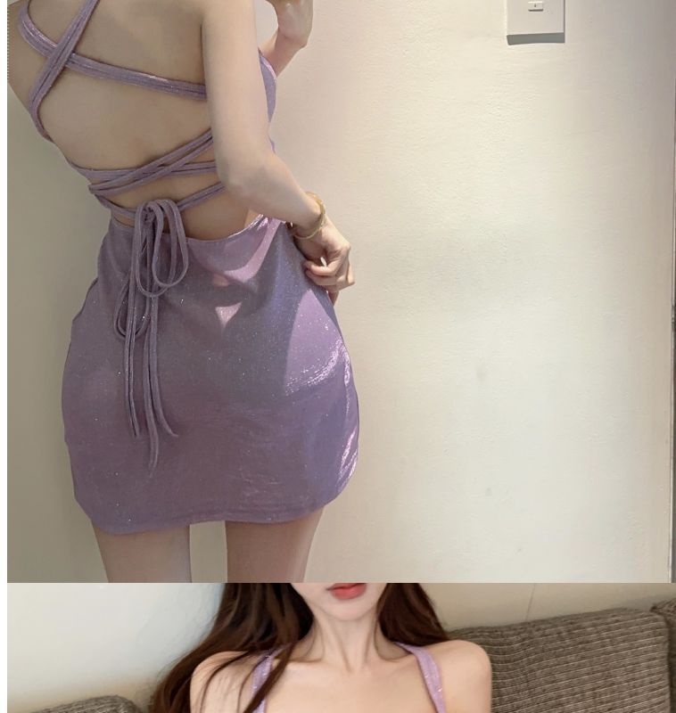 Summer Waist Bag, Hip Temperament, Socialite, Sweet And Spicy Dress, Shiny And Sparkling, Backless Strap, Suspender Skirt, Children_ecoleips.com
