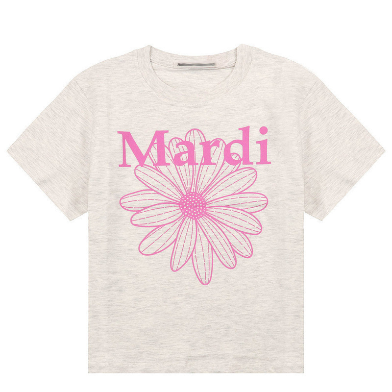 【カウンター品質】韓国マルディトレンドブランド半袖Tシャツリトルデイジードーマンプリントラウンドネックピュアコットンクロスボーダー|undefined