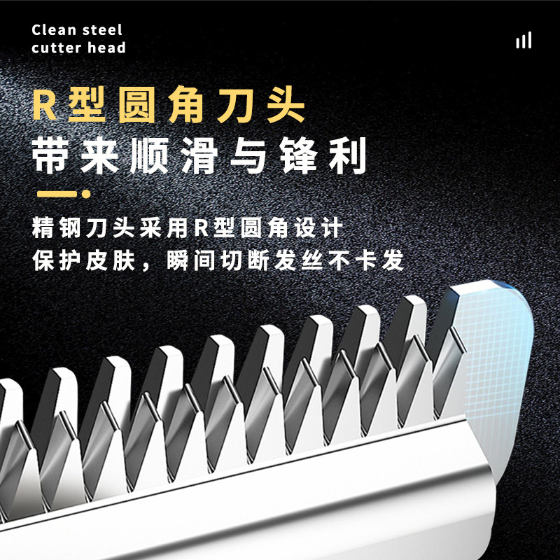 Nueva cortadora de pelo eléctrica ajustable Kemei con pantalla digital, cortadora de pelo eléctrica profesional para recortar el cabello con aceite
