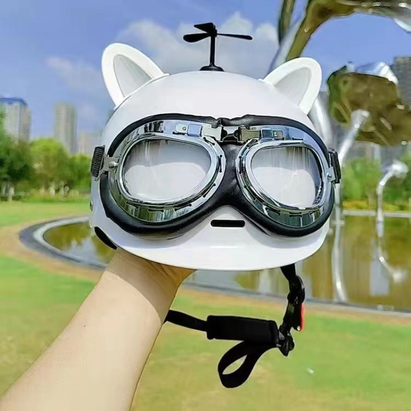 흰색 - 흰색 회색 고양이 귀 - 투명 거울