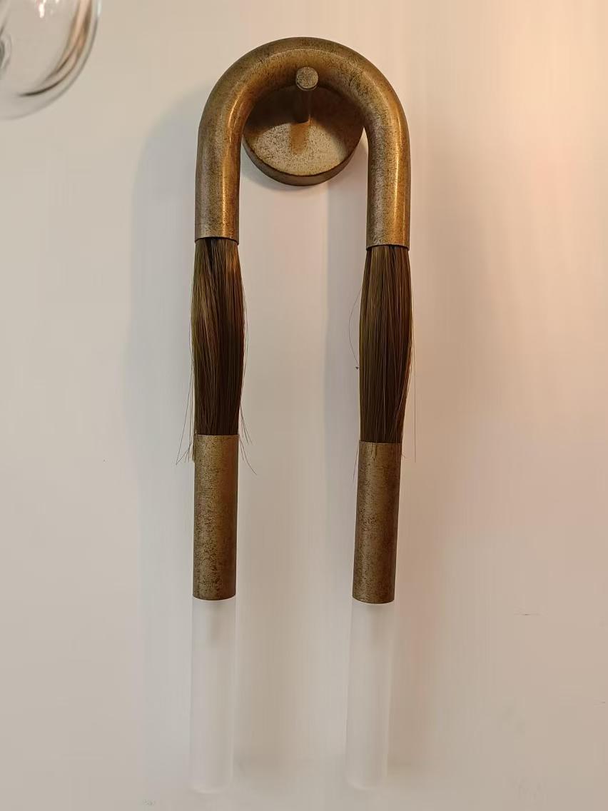 Diseño de lámparas de pared Fan Fan Moderno Modelo Postmoderno Casa de cabecera de cama Diseñador de lámpara de hotel Mao Xi