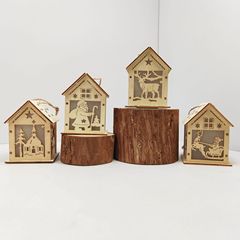 クロスボーダーフェスティバル木製装飾品クリスマスハウスキャビン装飾品手作り工芸品卸売手作り
