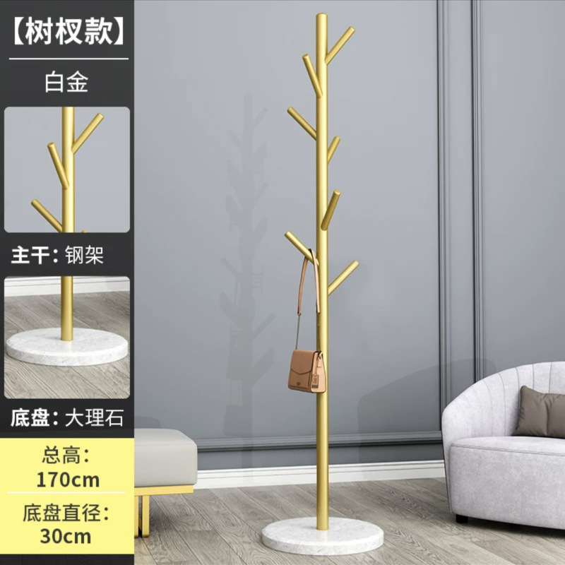 大理石の服のハンガーの寝室の中の簡易家庭用のハンガーは床に落ちて軽くて豪華なシングルバー式の収納は服を掛けてバッグを掛けます。|undefined