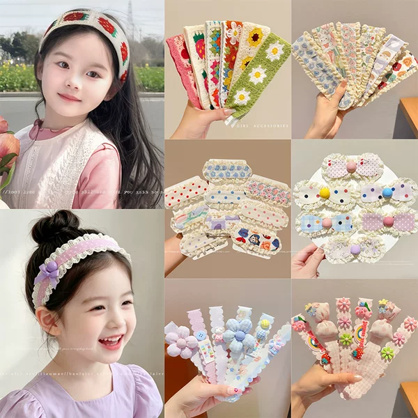 Cartoon hair tidying tool for little girls, bangs sticker, hair clip for the back of the head, child-friendly, non-damaging magic tape