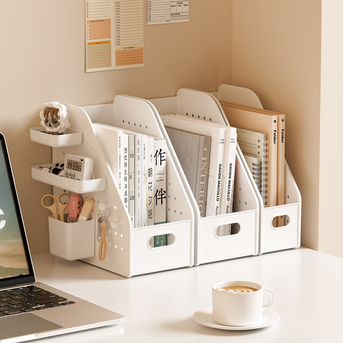 학생 기숙사 데스크탑 정리 보관 바구니 대용량 사무실 파일 바구니 데스크탑 홀 보드 책 스탠드 보관 상자