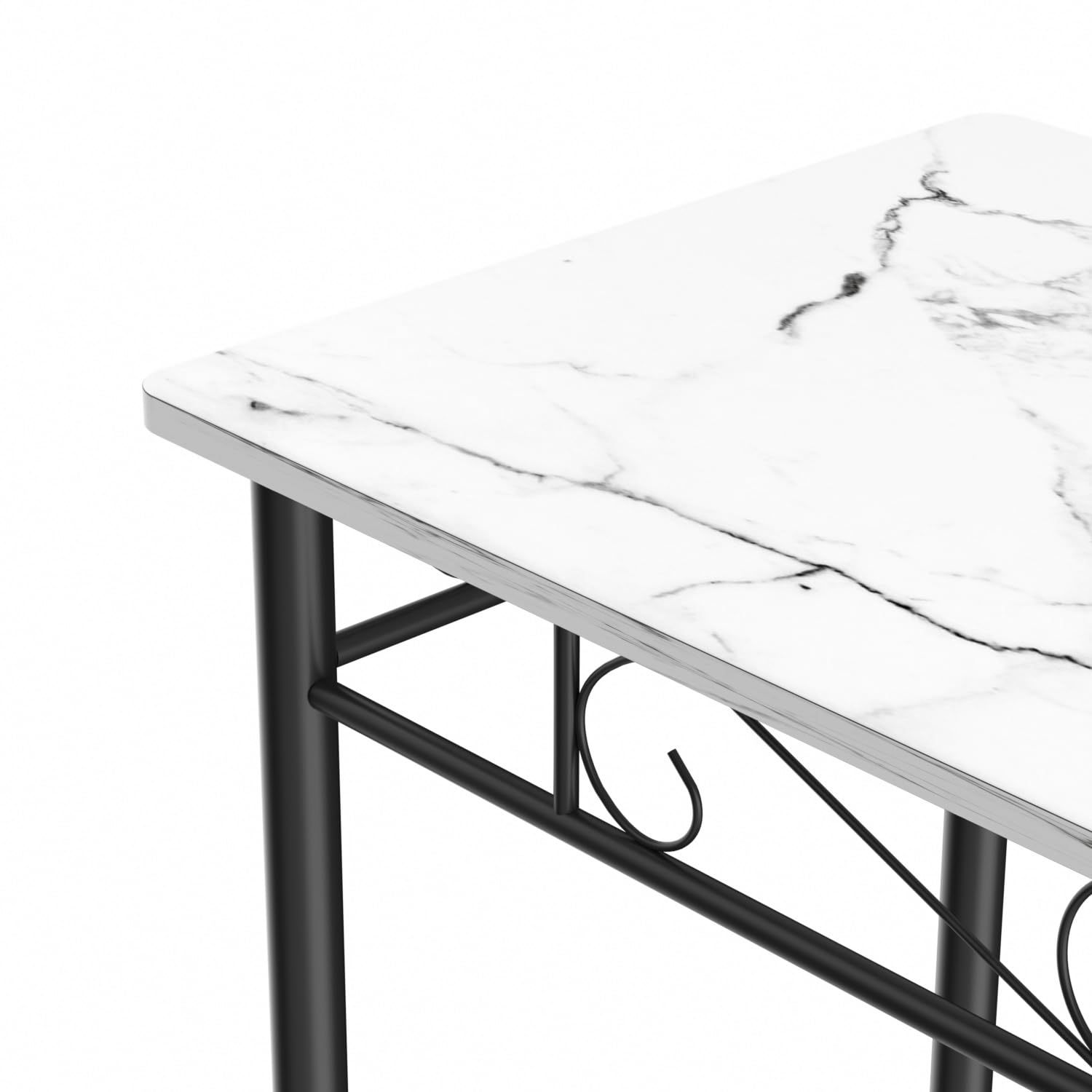 Mesa y silla de comedor de mármol blanco transfronterizo, muebles caseros, cocina simple, sala de estar, mesa y silla
