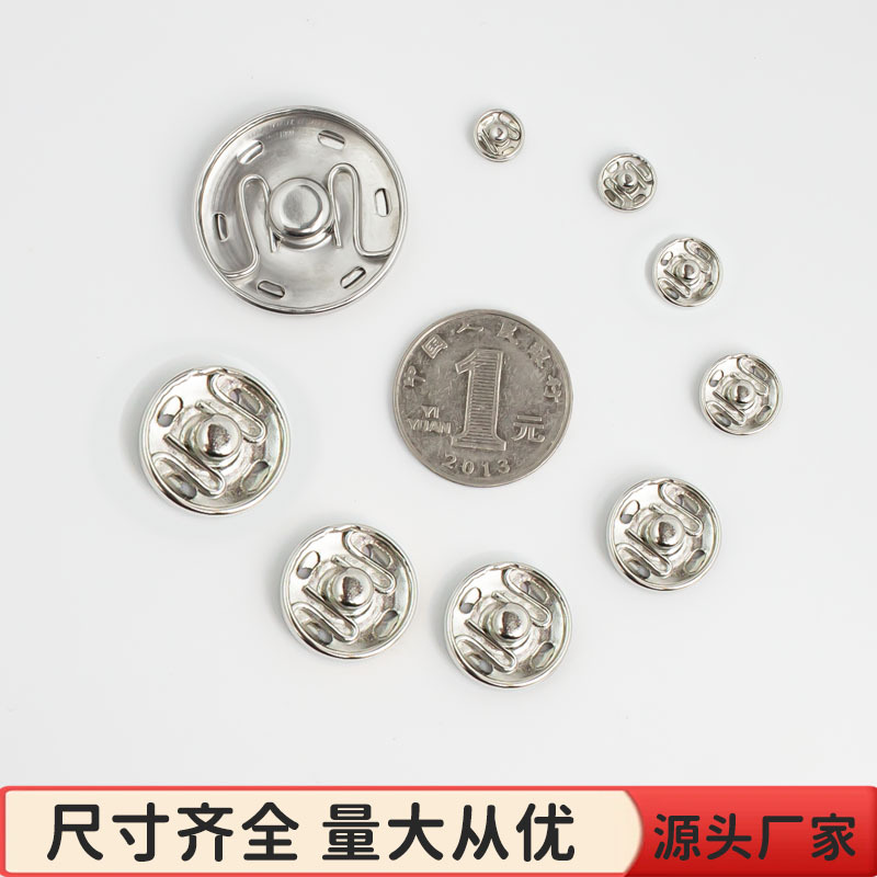 round underwear hidden hook coat buttons invisible hand sewing metal snap button copper cover clothes snap fastener snap-fastener button