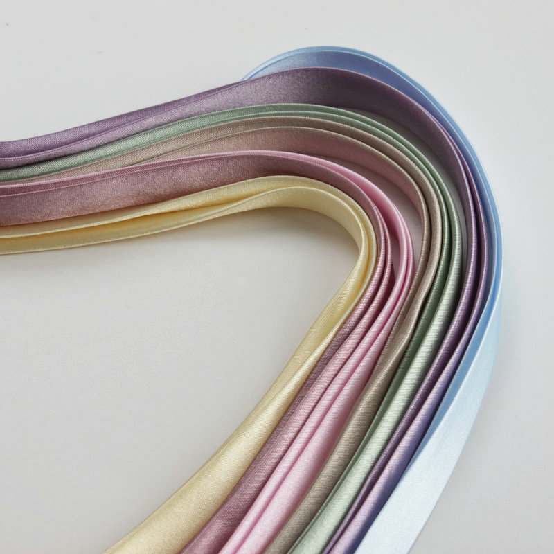 旗袍包边条 8mm 宽光亮色丁布料滚边条免烫织带衣服辅料牙子