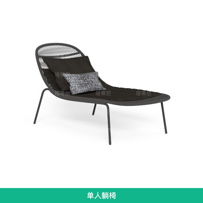Sofá de exterior para ocio, sillón de jardín moderno y sencillo, diseño de protección solar para una sola persona, muebles de exterior de ratán. image 13