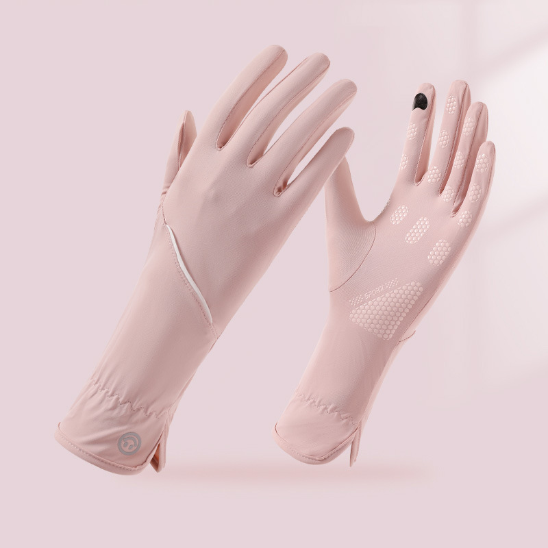 Guantes de protección solar de verano para mujeres anti-UV anti-deslizante delgado hielo al aire libre guantes de protección solar de hilo original image 15