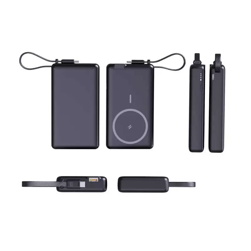 自带线大容量快充电宝logo图案广告移动电源展会活动商务礼品