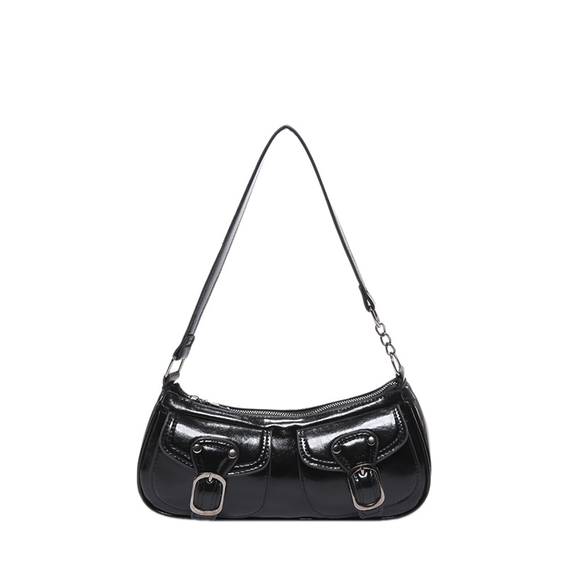 Bolso bandolera de axila de nicho retro de alta gama Bolso pequeño cuadrado coreano femenino 2024 nuevo estilo popular bolso de palo francés de otoño e invierno