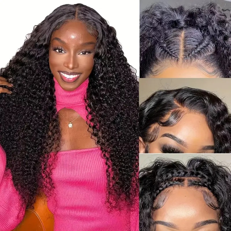 Modische Lace-Front-Perücke mit kleinen Locken im europäisch-amerikanischen Stil, synthetisches Haar mit Body Wave, durchschnittliche Kappengröße, für den täglichen Gebrauch_voghion.com