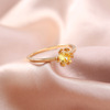 Design multicoloured small zirconium, wedding ring, shiny accessory, simple and elegant design