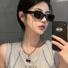 2024新款gm太阳镜女时尚方型小框墨镜防紫外线网红街拍辣妹风眼镜
