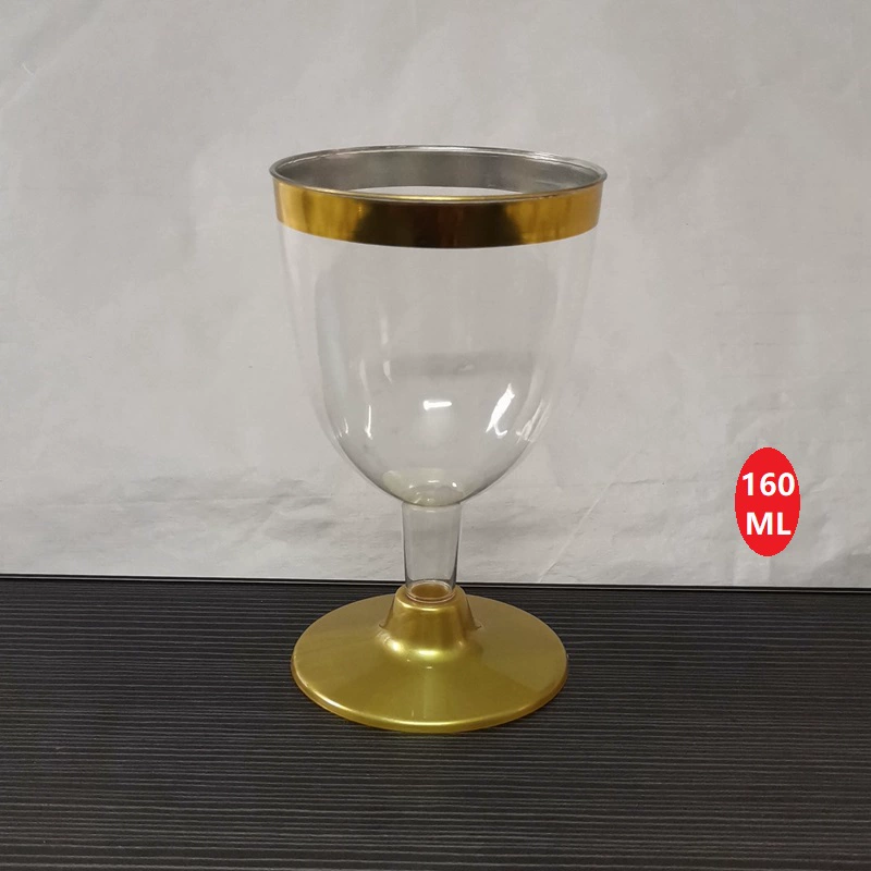 Disposable wineglass, champagne glass, transparent plastic mousse