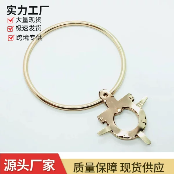 Factory Direct Sales, Luggage Hardware Accessories, Souvenir Round Ring Handles, Metal Handles, DIY Gift Box Handles