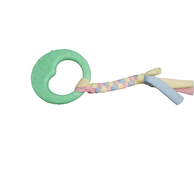 Nuevos juguetes para mascotas al por mayor gato y perro dientes molares limpieza TPR tira de algodón mordedura de perro juguete fábrica al por mayor