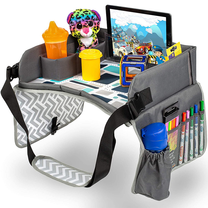 Factory Customized Kidsren's Travel Tray Multifunctional Portable Toddler Car Seat Lap Tray Car Drawing Board Bag