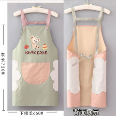 Apron Kitchen Home Use for Women Korean Style Cute Couple Waterproof Oilproof Cooking Apron Waist Workwear with Logo Printing and Lettering