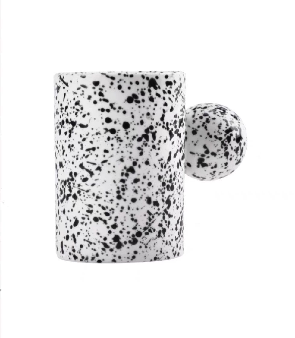 Ceramic Coffee Set, Handmade 280 ml Cups with Gift Box — Valentine's Day Gift