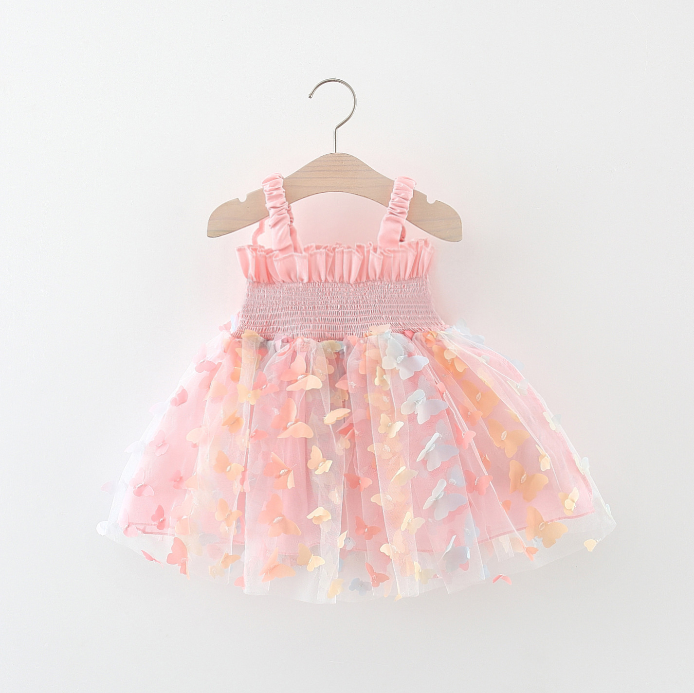 Princess Cute Solid Color Cotton Girls Dresses display picture 2