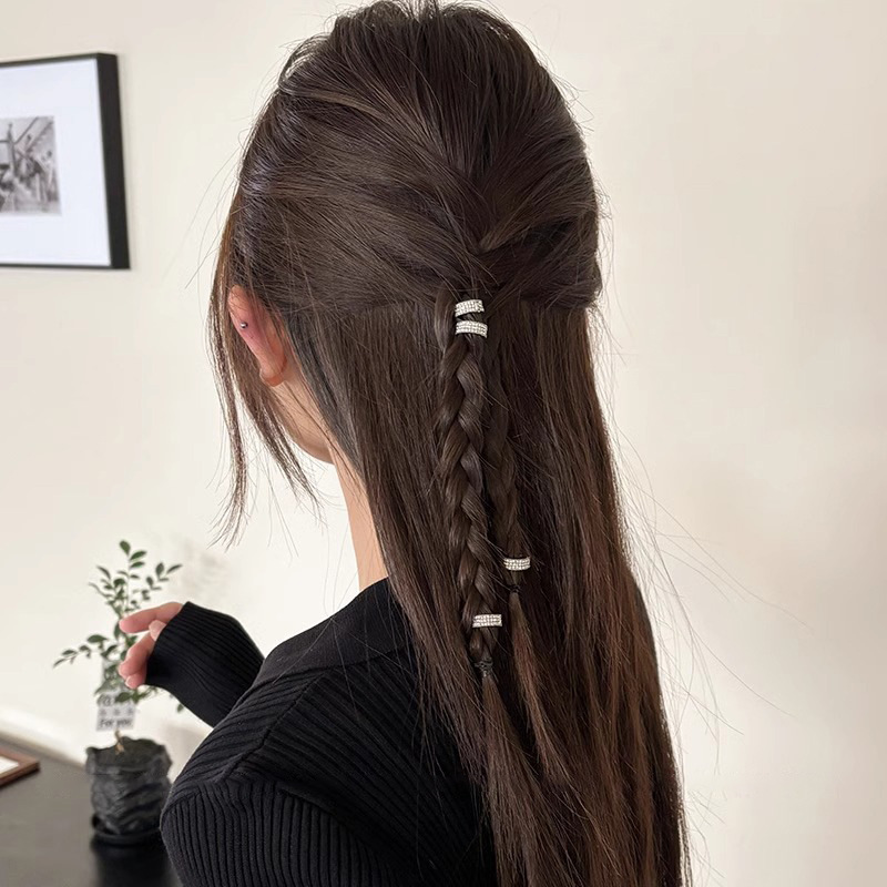 Yu Shuxin con el mismo tipo de perno de diamante de metal redondo broca de cabello frisa clips de la frente de la mujer clips de cabello pequeño toque