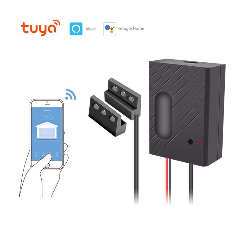 涂鸦WiFi车库门磁门磁智能门窗探测器涂鸦报警谷歌Alexa语音控制