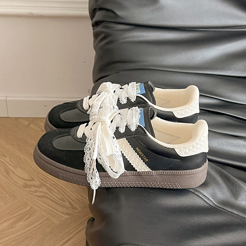 Ballet plateado estilo nicho retro alemán zapatos de entrenamiento femenino 2025 nuevos deportes primavera y otoño encaje plano zapatos casuales image 10