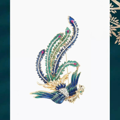 Yaxa sancaqları High-End Female Exquisite Stylish - blue-qifeng-brooch