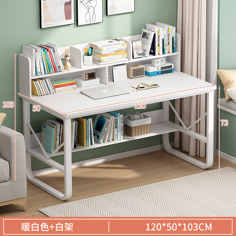 Escritorio estantería computadora integrada mesa de oficina chica dormitorio casa simple escuela primaria y secundaria estudiante escritura mesa de estudio y silla