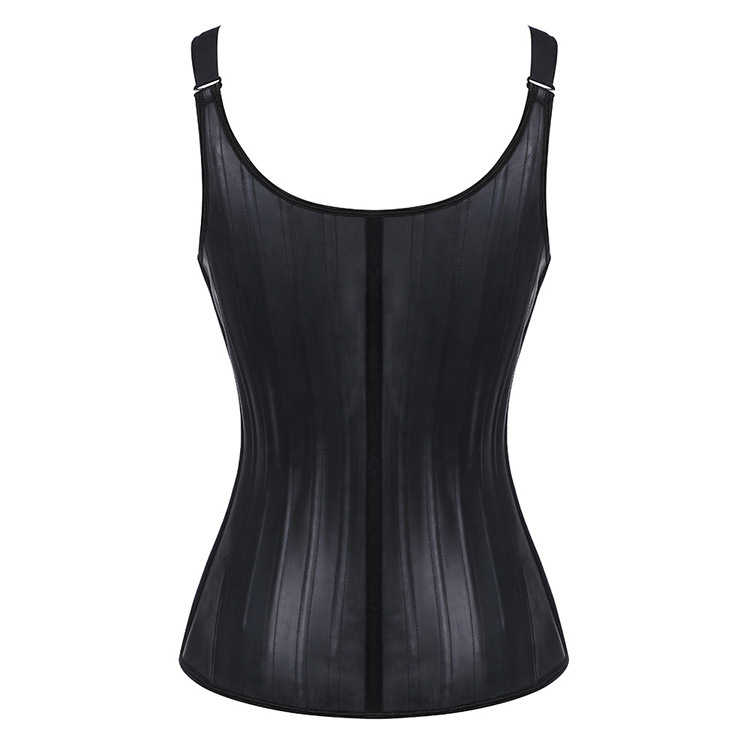 Fábrica de Ventas Directas transfronterizas brillante 25 hueso de acero cuerpo de goma que forma chaleco pequeña correa de hombro corsé de goma conformación de la cintura