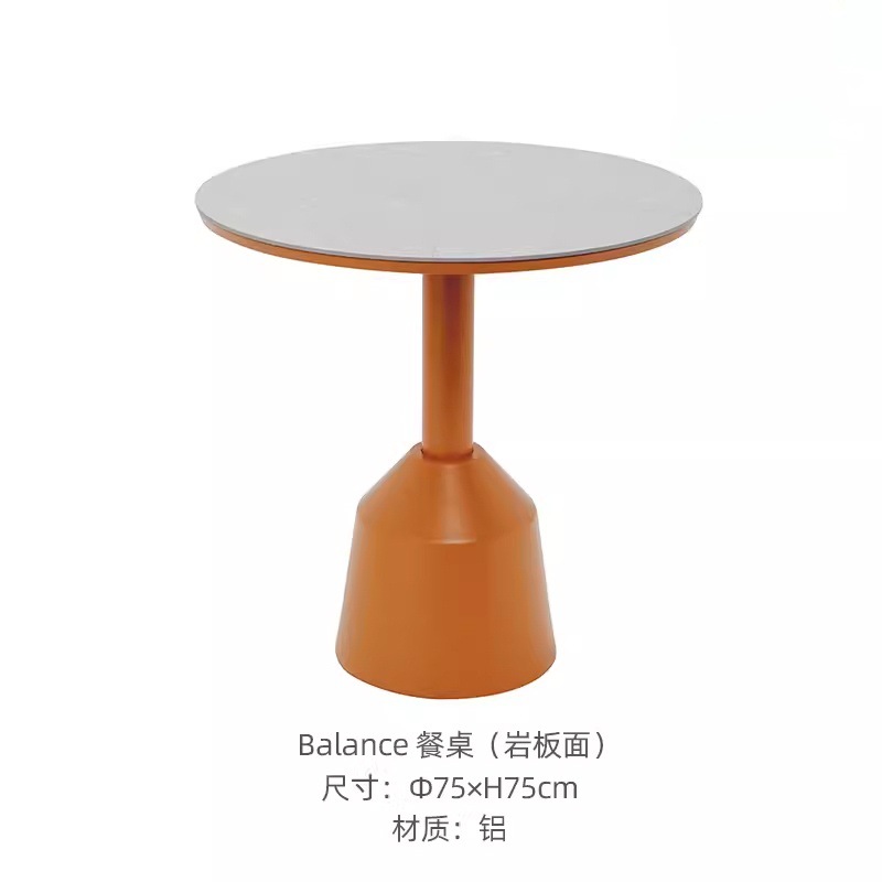 75CM 원형테이블 [알루미늄합금+암판]