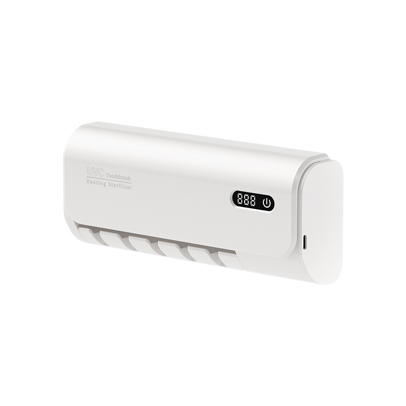スマート除菌歯ブラシ消毒器 壁掛け式電動歯ブラシ消毒ボックス 穴あけ不要 紫外線ラック 除菌|undefined