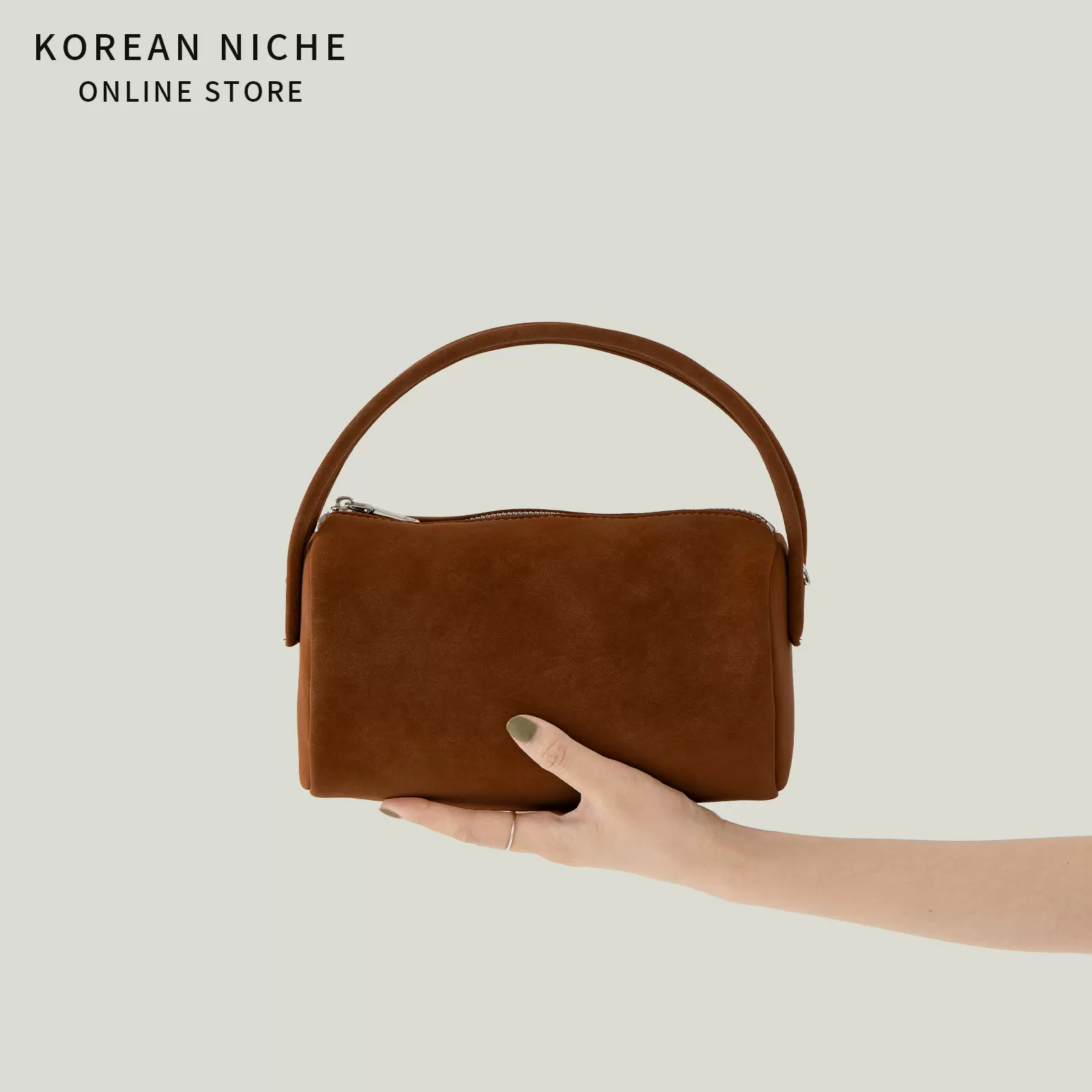 2025秋冬新款麂皮绒枕头包女韩版小众设计高级感百搭单肩斜挎包