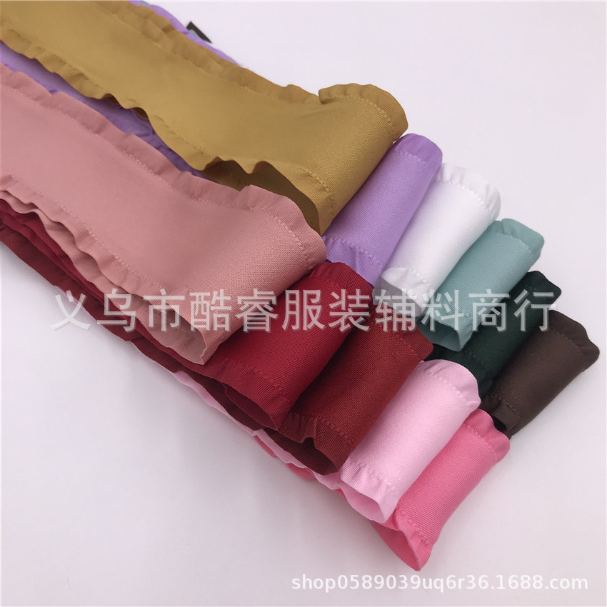 【三顶织带】2.5cm褶皱荷叶边织带 三顶木耳边丝带服饰头饰辅料带